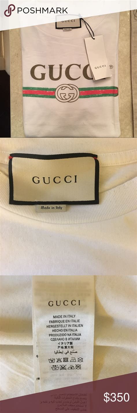 gucci tag t shirt|genuine Gucci tag.